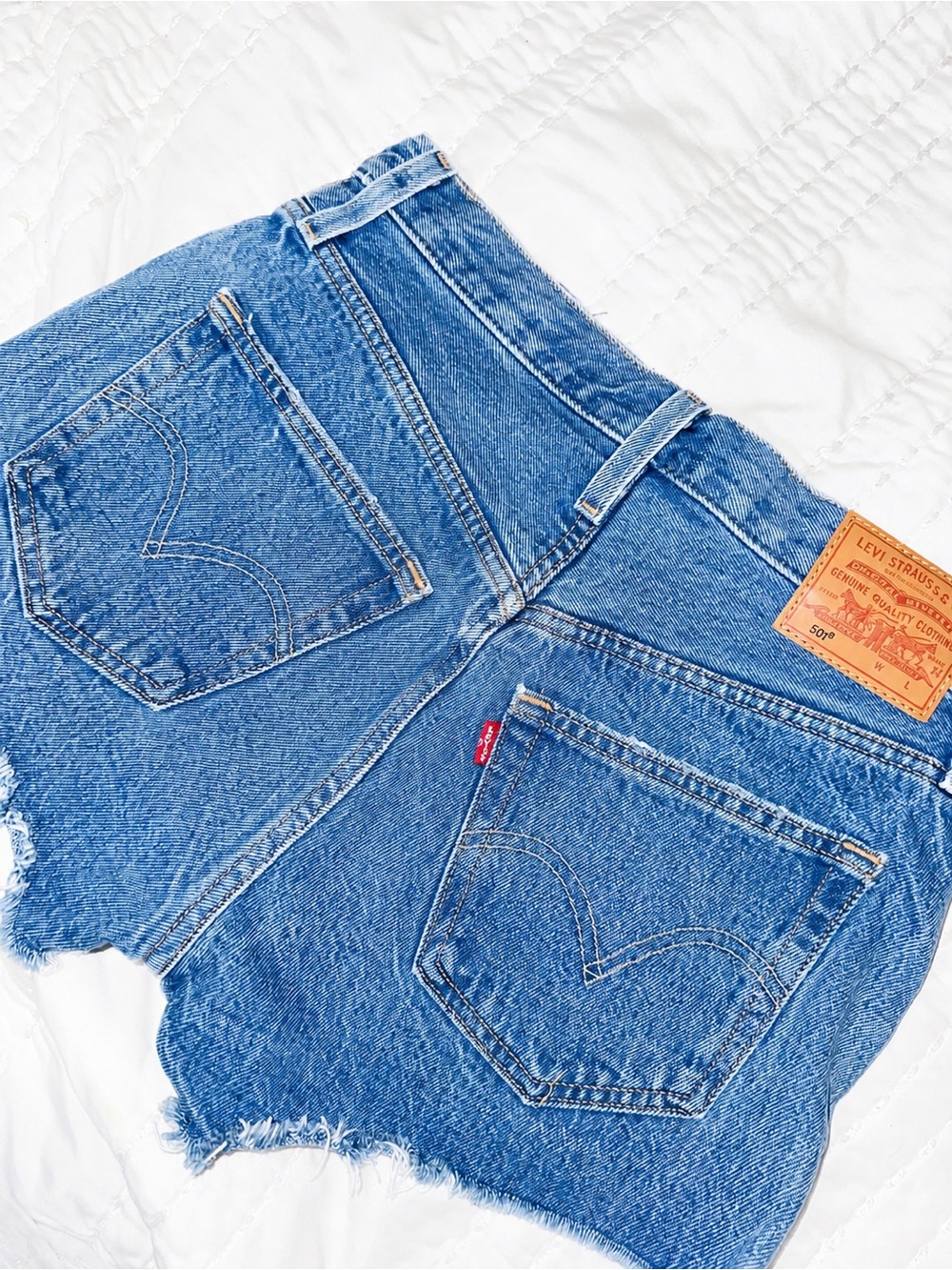 Levi's Blue Denim Jean Cutoff Shorts